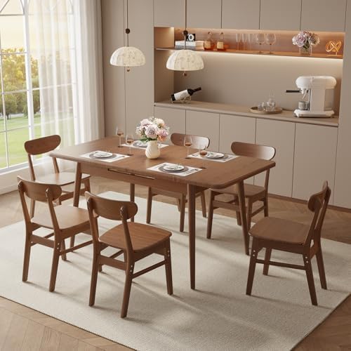Muwuele 47"-63" Solid Wood Extendable Dining Tables - Image 2