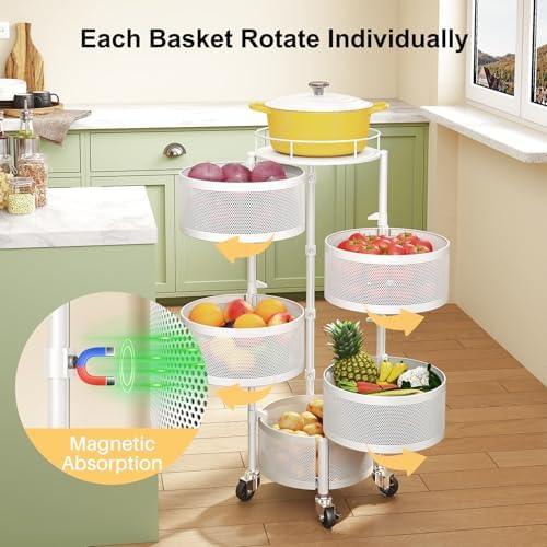 SNTD 5-Tier Fruit and Vegetable Basket Bowls - Image 3