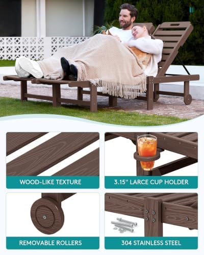 SERWALL HDPE Outdoor Chaise Lounge - Image 6