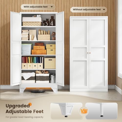 Yizosh Metal Storage Cabinet Kitchen Pantry Cabinet - Image 6