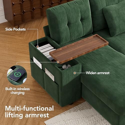 Vipbear Chenille 112" 7 Seat Modular Sectional Sleeper Sofa - Image 6