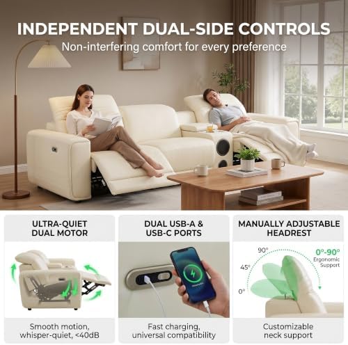 2 Pieces Power Recliner Sofa Set - Image 3