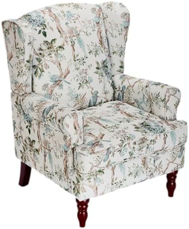 Mid Century Floral Wingback Chair - Image 3