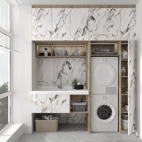 15.74"x354.3" White Marble Contact Paper - Image 4