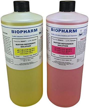 Biopharm pH 4.00 & 7.00 Calibration Buffer 2-Pack, 1 Quart Each by Biopharm