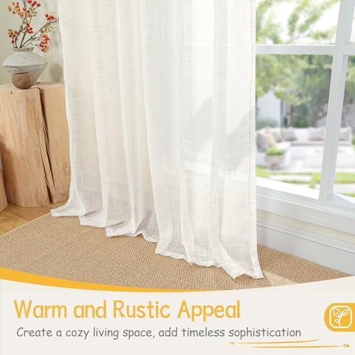 YoungsTex Small Linen Curtains 24 Inch Length - Image 6