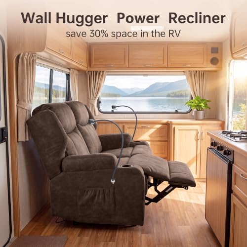 Loveseat Recliner with Massage and Heat, Built-in Bluetooth Audio & Cup Holders - Image 6