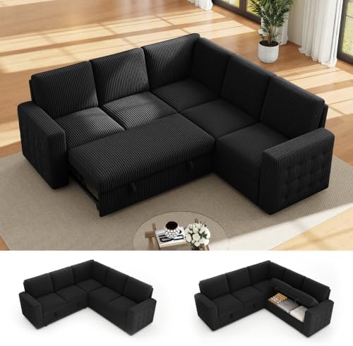 86" Sectional sleeper Sofa Bed, Pull Out Couch by Unknown