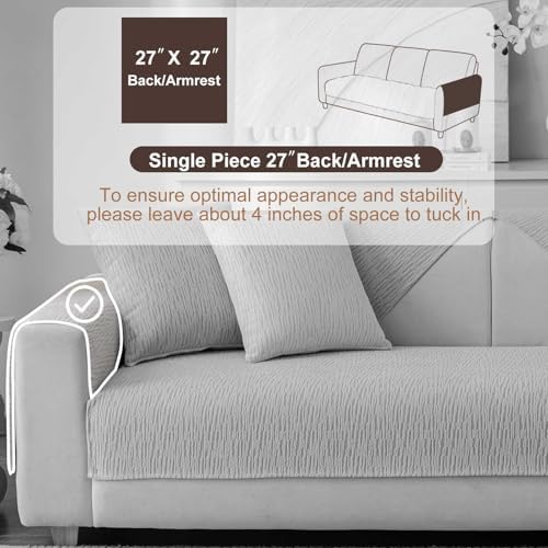 Soft Waterproof Chenille Cover Washable, Non Slip Sectional Sofa Covers - Image 2