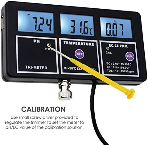 5-in-1 Water Quality Multi-Parameter PH EC CF TDS Temperature Test Meter - Image 6