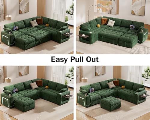 Vipbear 111" Modular Sectional Sleeper Sofa - Image 6