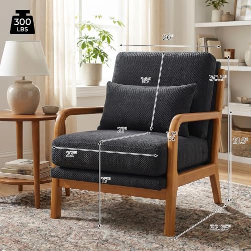 Mid Century Modern Accent Chairs Set of 2, Armchair - Image 2
