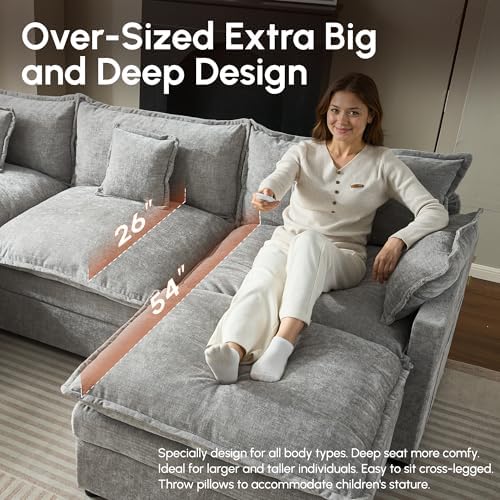 108" Oversize Modular Sectional Couch U Shaped - Image 5