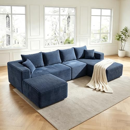 118 Inch Oversized U-Shaped Boneless Cloud Sectional Couch - Image 3