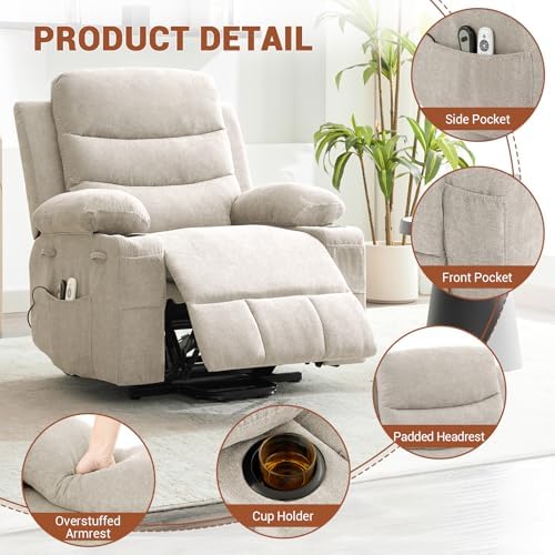 Garvee Oversized Power Lift Recliner Chair - Image 4