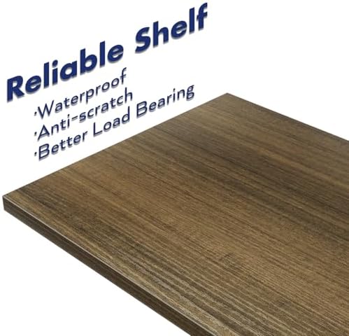 NUMENN Bookshelf, 5 Tier Freestanding Shelving Unit, Dark Walnut - Image 7