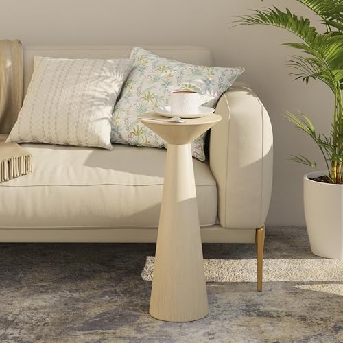 COZAYH Farmhouse Tall Pedestal End Table, Solid Wood, Distressed Wood Grey - Image 7