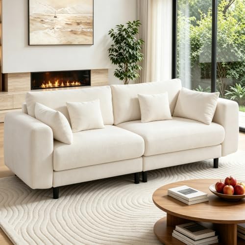 80.8" Cloud Sofa Loveseat, Modular Couch by MastonHome