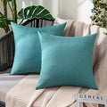 MIULEE Decorative Outdoor Pillow Covers Waterproof 18x18 Turquoise by MIULEE