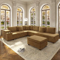 KEIKI 110" L-Shaped Oversized Plush Corduroy Modular Sectional Sofa by KEIKI