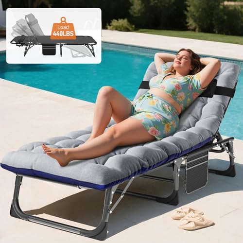 MOPHOTO 5-Position Folding Chaise Lounge Chair - Image 2