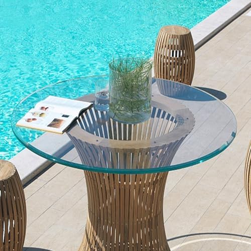 Dulles Glass 12 inch Round Glass Table Top - Image 6