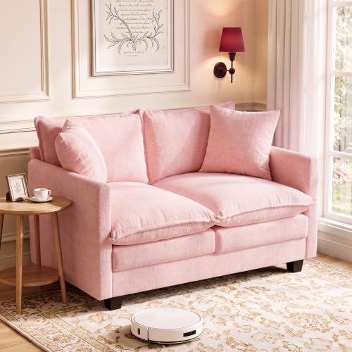 Loveseat Sofa, Soft Chenille Cloud‑Cushion Small‑Space Couch by Unknown