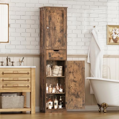 Iwell 66.9" Tall Bathroom Storage Cabinet - Image 4