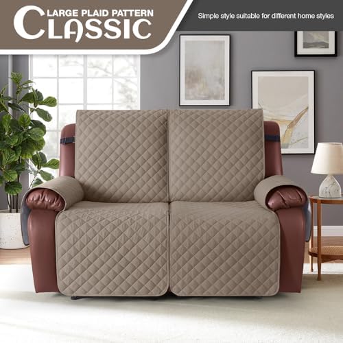 KinCam Waterproof Loveseat Recliner Covers Washable, 2 Seater - Image 2