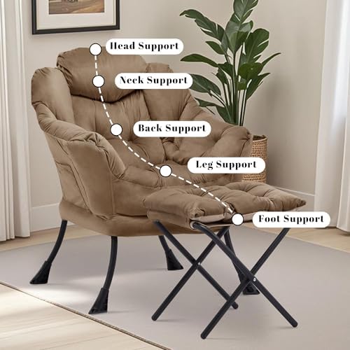 Lazy Chair with Ottoman, Comfy Reading Chair - Image 6