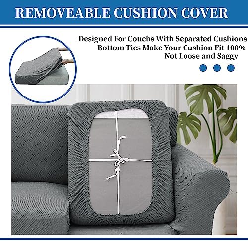 XINEAGE 4-Piece Stretch Sofa Cover, Washable Couch Covers - Image 6