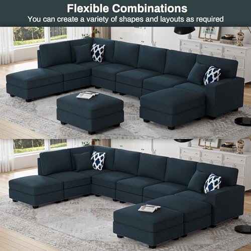Legend Vansen Oversized Modular Sectional Sofa, U/L‑Shaped Reversible Couch - Image 6