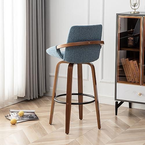 LUNLING 25.6" Counter Height Barstools Mid Century Modern Retro Bar Chairs - Image 3