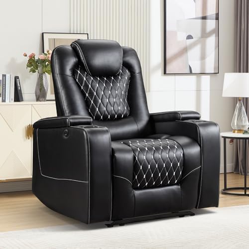 ANJ Faux Leather Power Recliner by ANJ