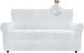 ZNSAYOTX Luxury Velvet Couch Cover 4 Piece Stretch Sofa Covers by ZNSAYOTX