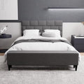 Full Size Bed Frame with Storage Ottoman, Platform Bed Frame with Headboard by Oridirio