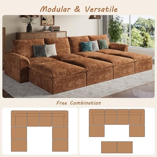 EASE MOOSE 147" Cloud Sofa Bed, Boneless Couches - Image 6