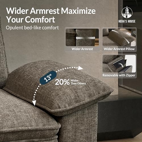 HERA'S HOUSE 2 Pieces Modular Loveseat Couch & 3-Seat Sectional Sofa Set - Image 3