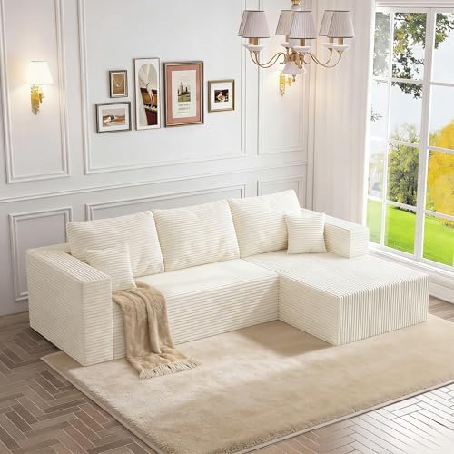 92.5" Modular Sectional Sofa, L-Shaped Cloud Couch by ICCEQUEEFURNITURE
