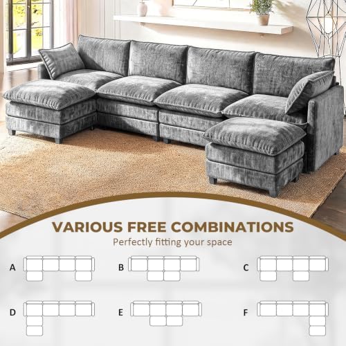 LEVELEVE 146" U-Shape Modular Sofa - Image 3