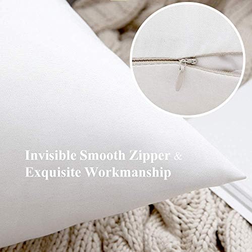 MIULEE Decorative Outdoor Pillow Covers Waterproof 16x16 White - Image 2