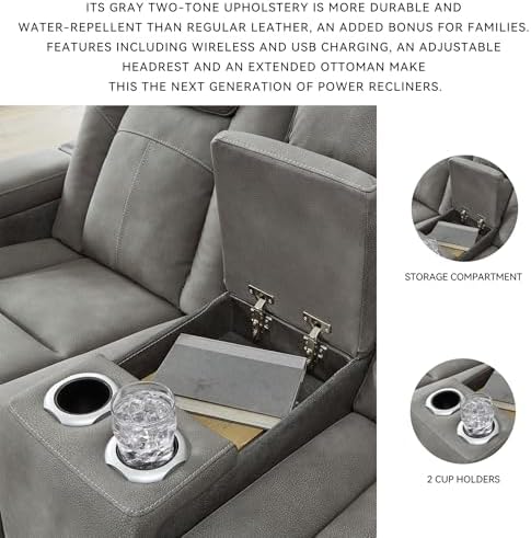 Signature Design by Ashley Power Reclining Loveseat - Image 5