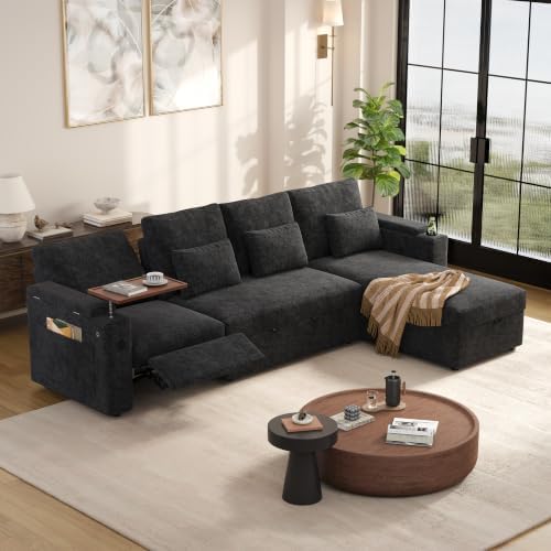 KEIKI 108" L Shaped Sleeper Sofa Bed, 4 Seat Couch - Image 6