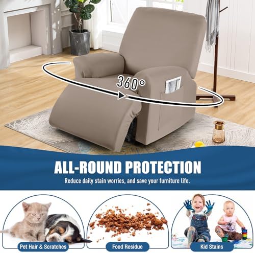 TAOCOCO Recliner Chair Covers 4-Pieces - Image 4