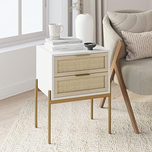 Andrew End, Bedside or Side Table in Matte White Finish - Image 4