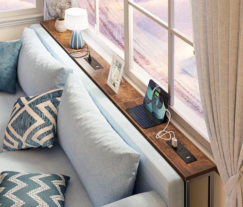SUPERJARE 78.8 inch Narrow Behind Couch Table - Image 2