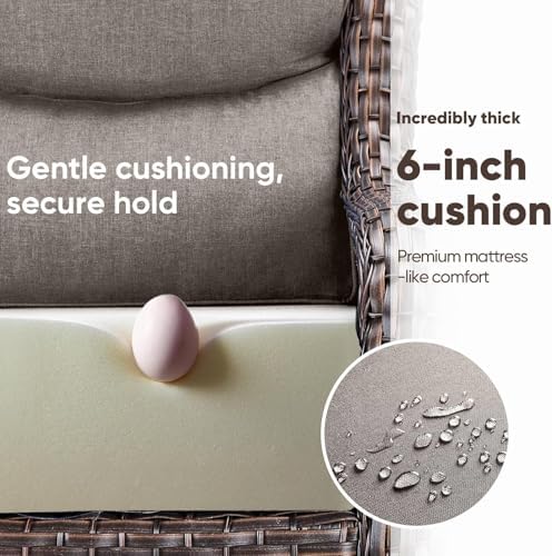 Swivel Patio Chairs sofa Set of 7 - Image 5