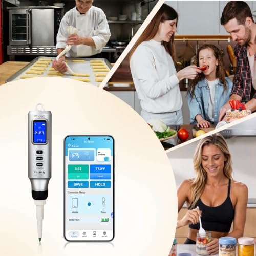 Kactoily Dough pH Meter with App, Food pH Pocket Tester Kit - Image 3