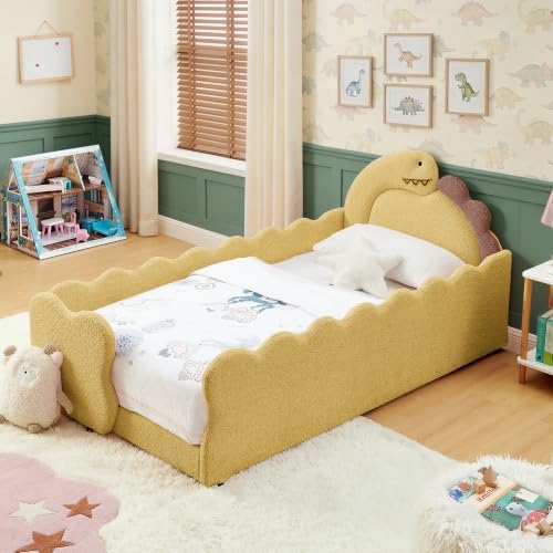 KEIKI Twin Size Boucle Platform Bed - Image 2
