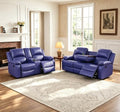 2 Pieces Leather Recliner Sofa Set，Recliner Sofa and Loveseat Sets by Caberryne